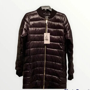 Champion Women’s Outdoor Puffer Coat Tech Fill Black Size L NWT